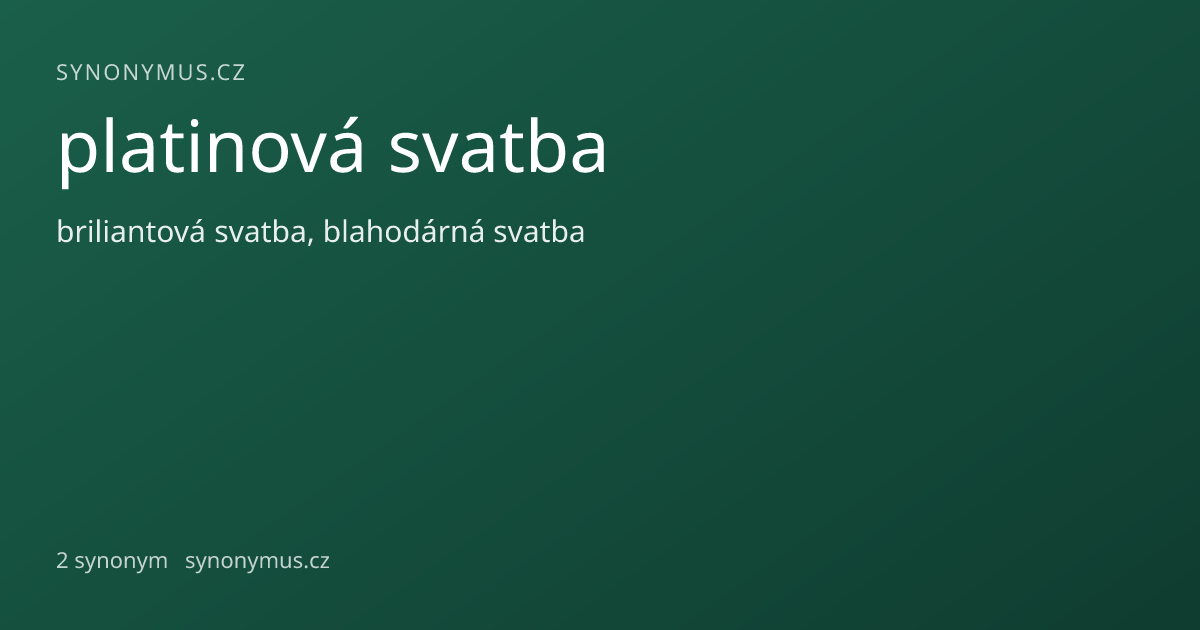 Náhled odkazu: platinová svatba