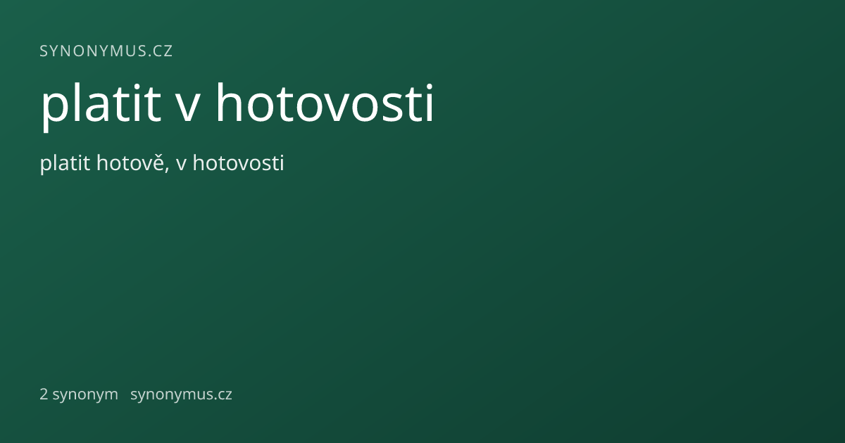 Náhled odkazu: platit v hotovosti