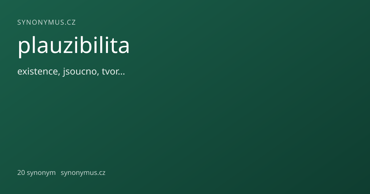 Náhled odkazu: plauzibilita