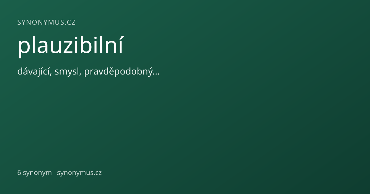 Náhled odkazu: plauzibilní