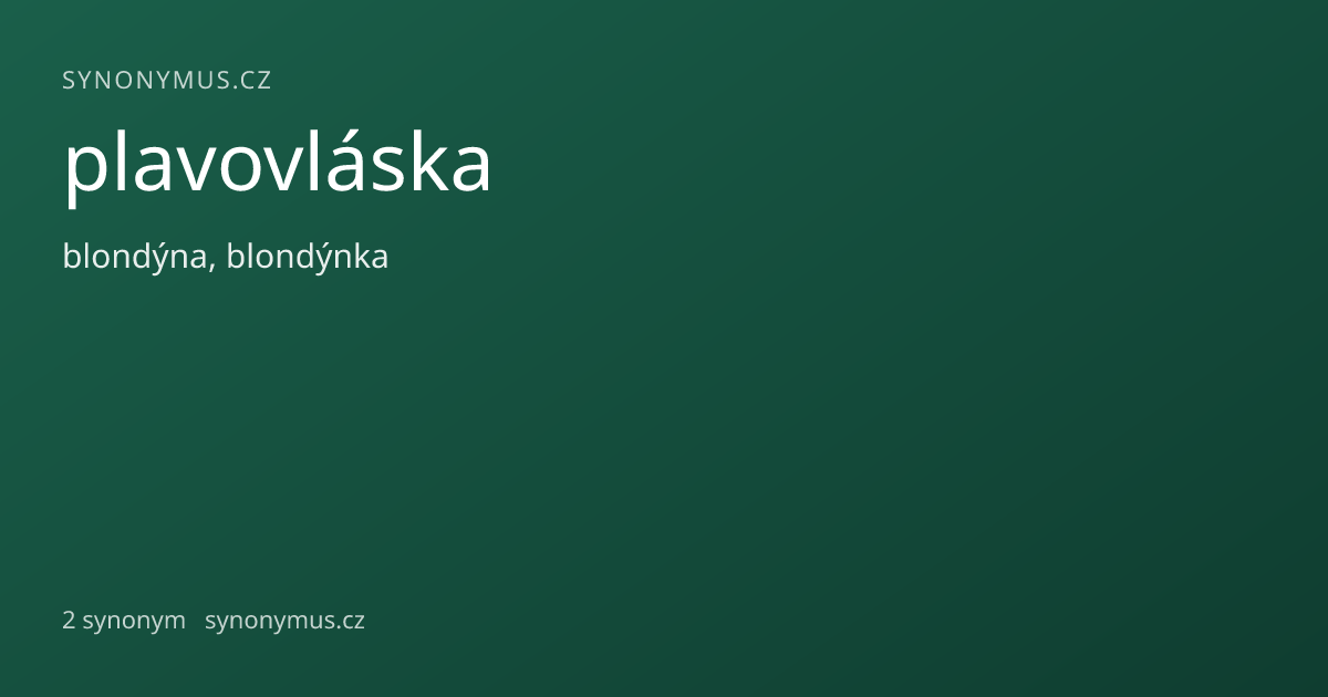 Náhled odkazu: plavovláska