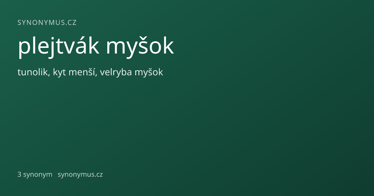 Náhled odkazu: plejtvák myšok