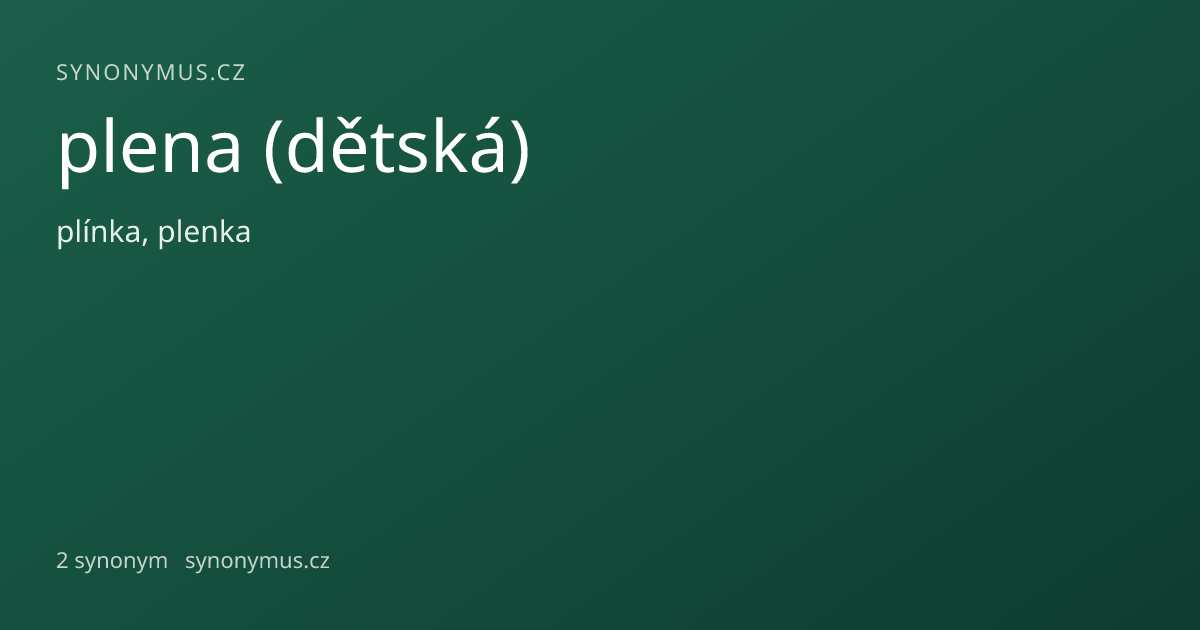 Náhled odkazu: plena (dětská)