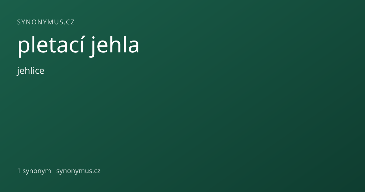 Náhled odkazu: pletací jehla