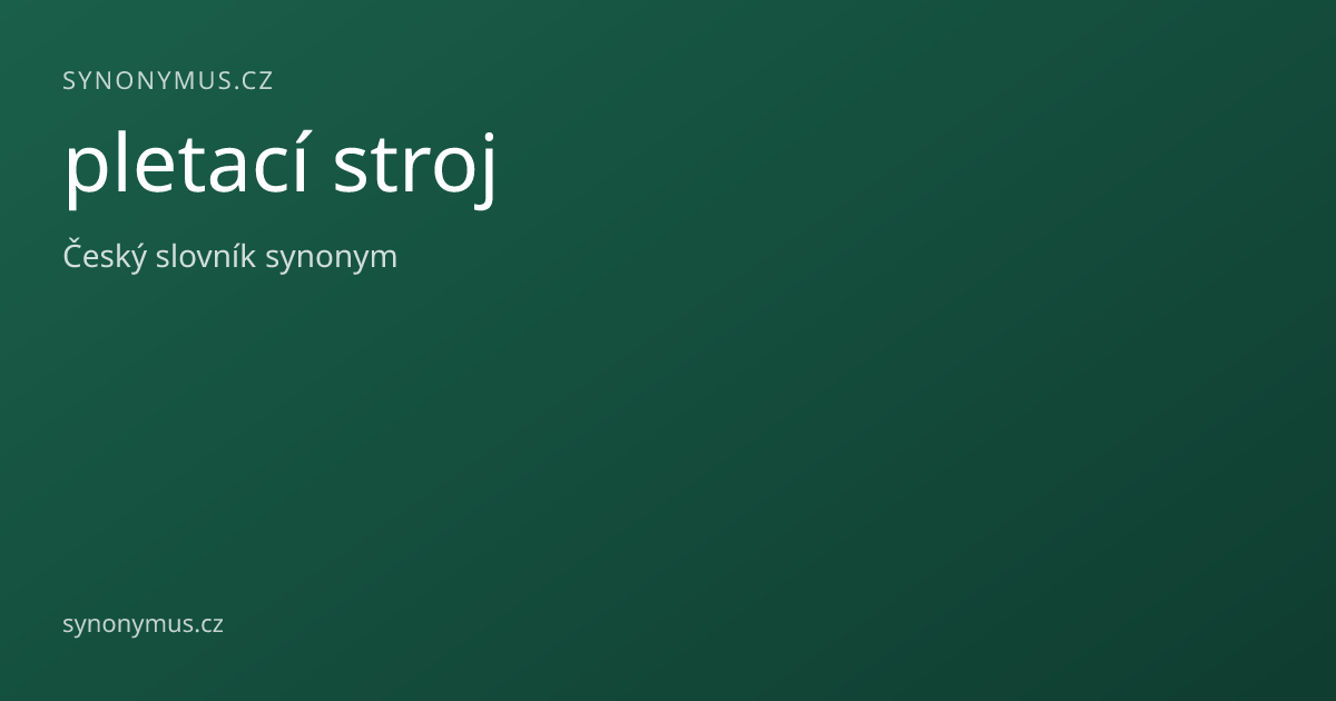 Náhled odkazu: pletací stroj