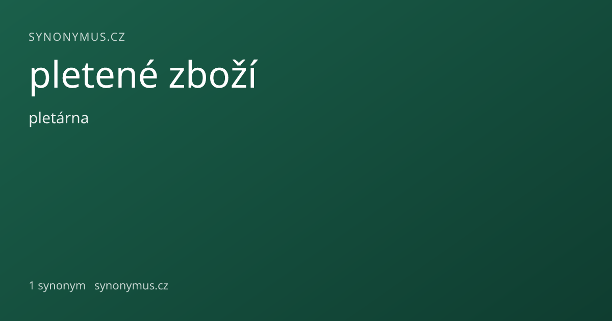 Náhled odkazu: pletené zboží