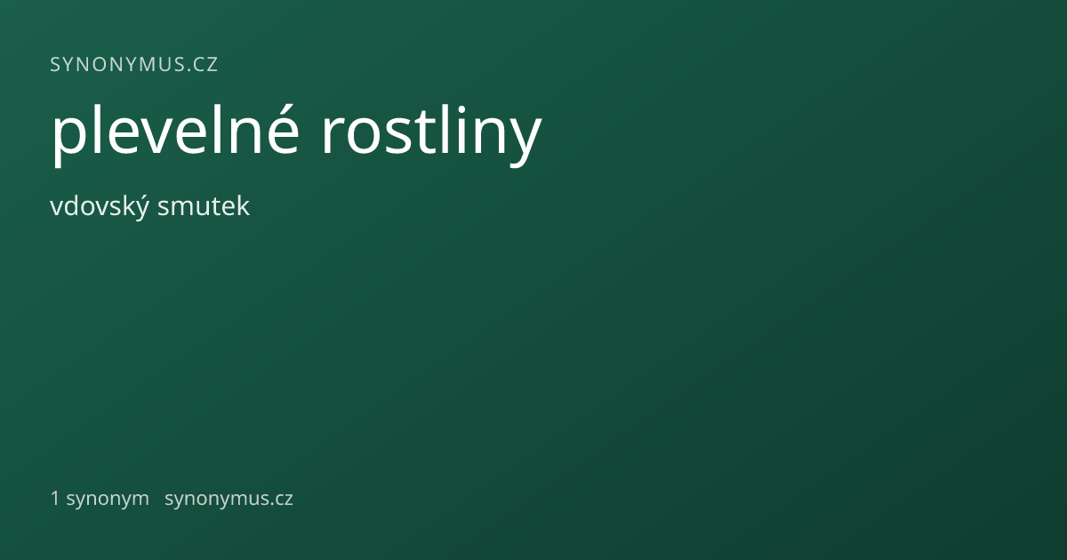 Náhled odkazu: plevelné rostliny