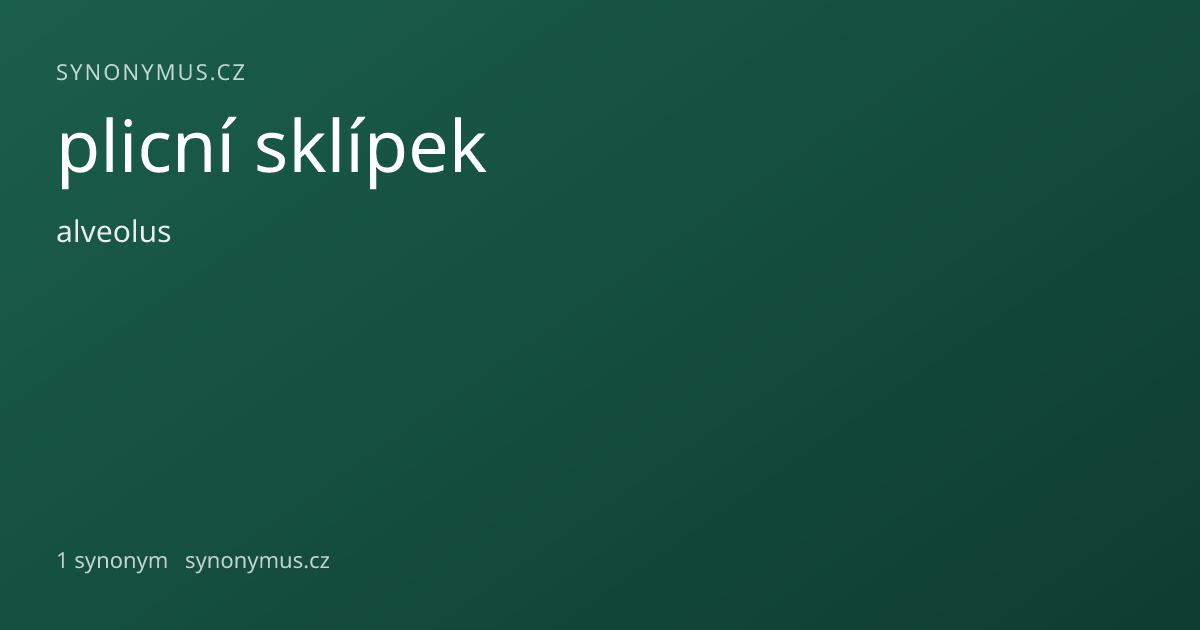 Náhled odkazu: plicní sklípek