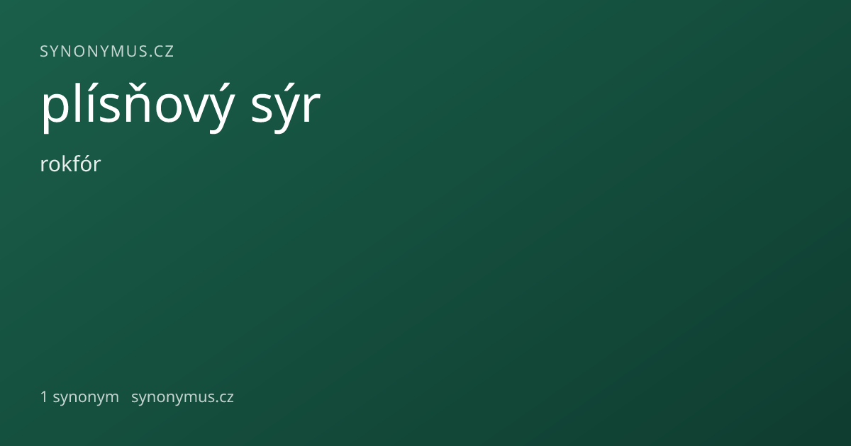 Náhled odkazu: plísňový sýr