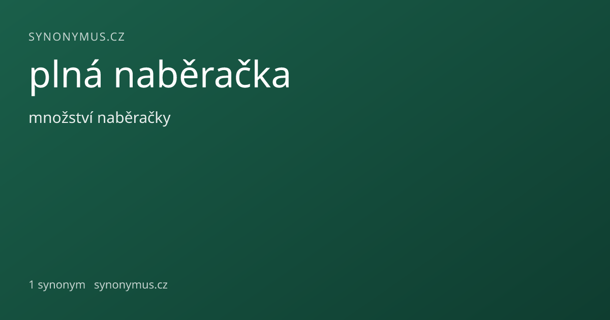 Náhled odkazu: plná naběračka