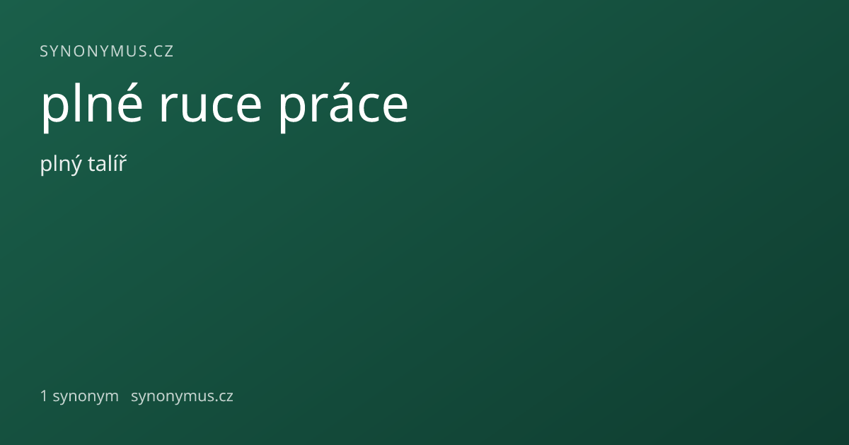 Náhled odkazu: plné ruce práce