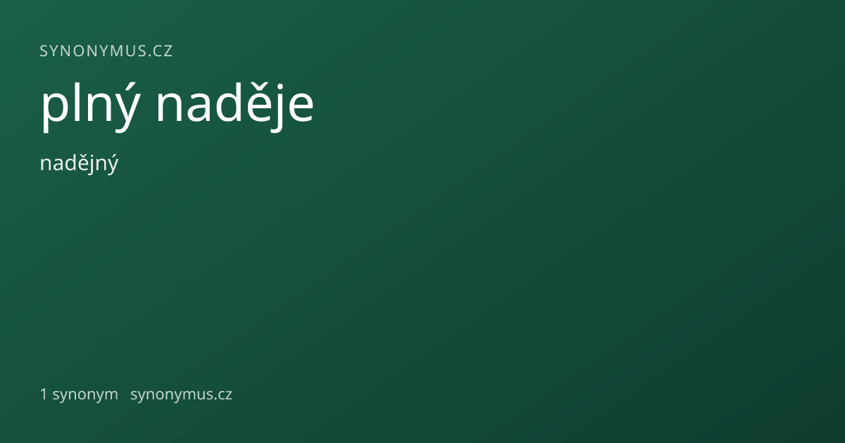 Náhled odkazu: plný naděje