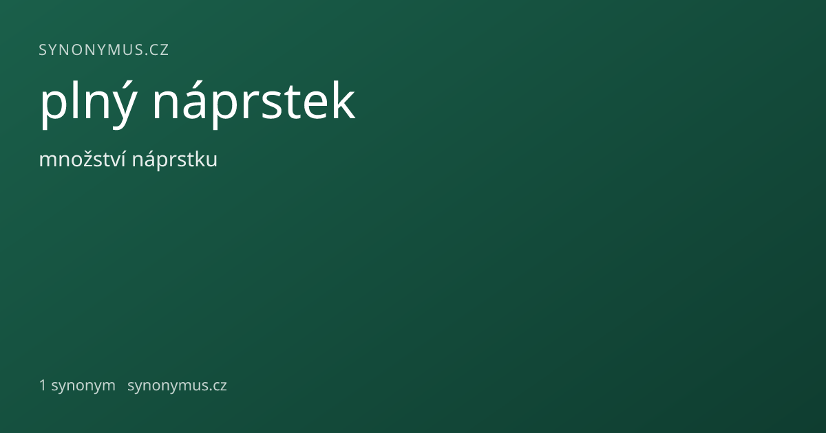 Náhled odkazu: plný náprstek