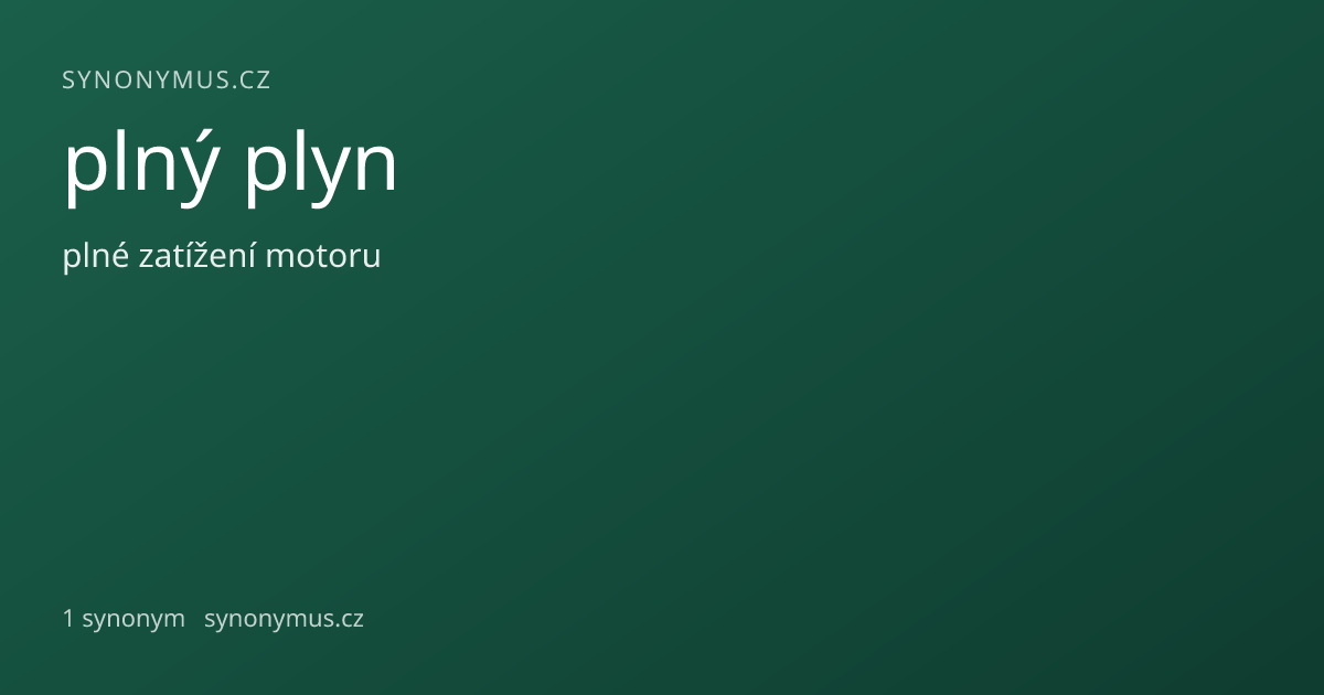 Náhled odkazu: plný plyn