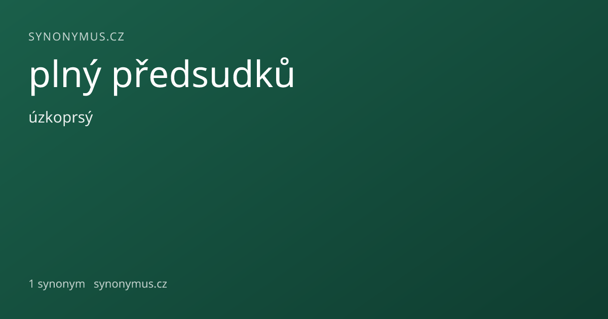 Náhled odkazu: plný předsudků