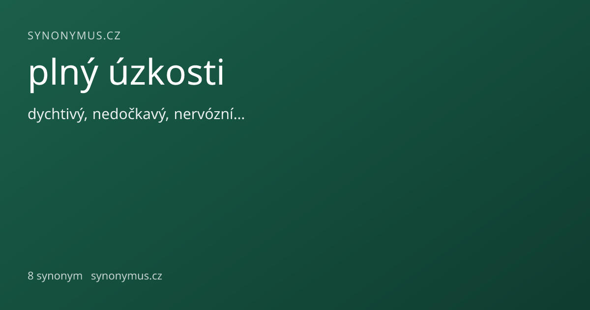 Náhled odkazu: plný úzkosti