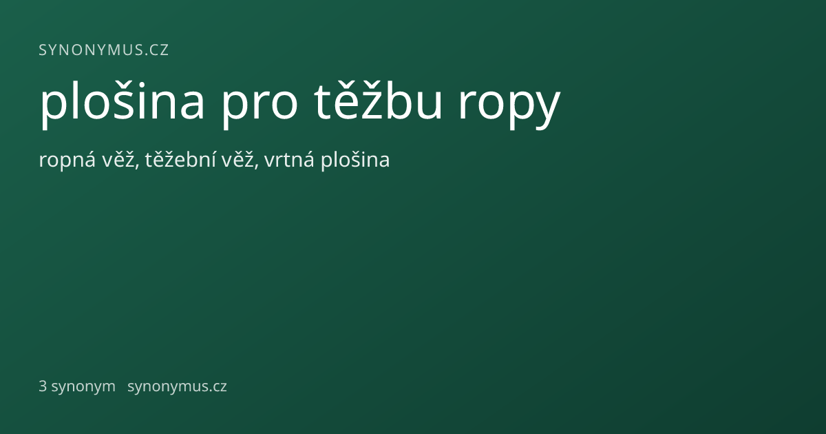 Náhled odkazu: plošina pro těžbu ropy