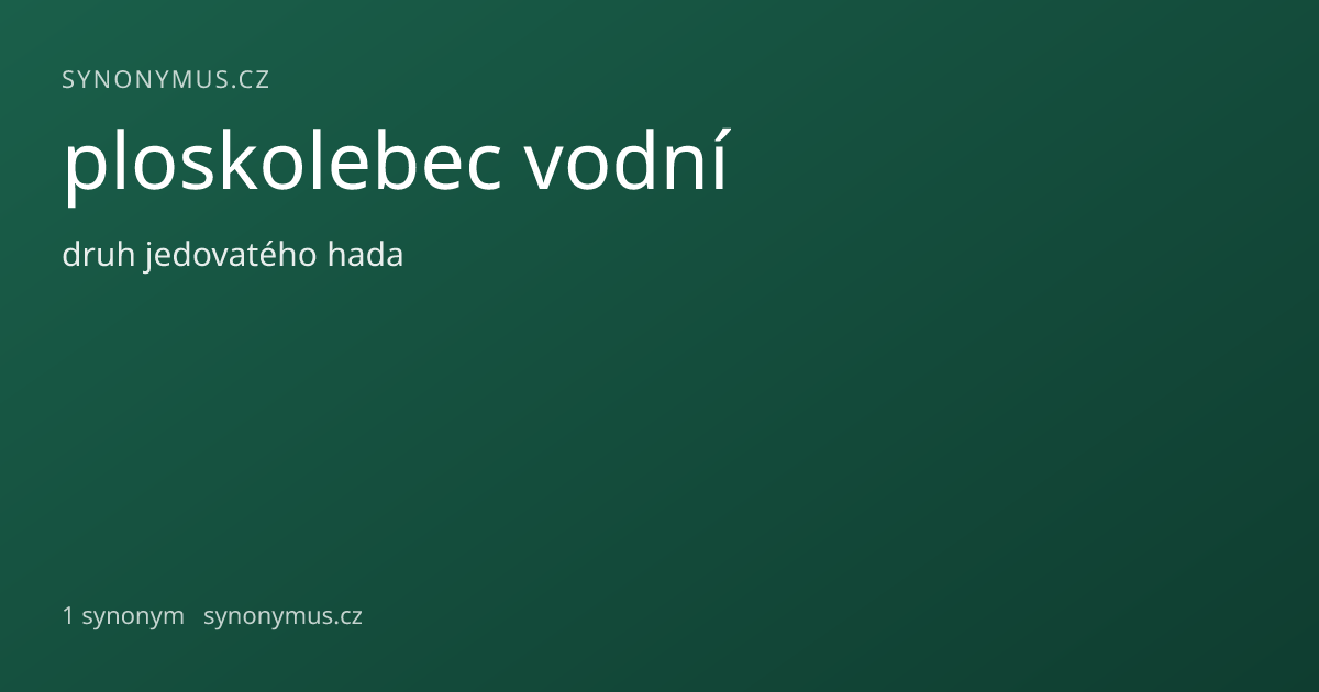 Náhled odkazu: ploskolebec vodní