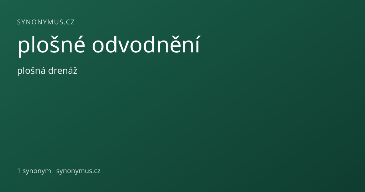 Náhled odkazu: plošné odvodnění