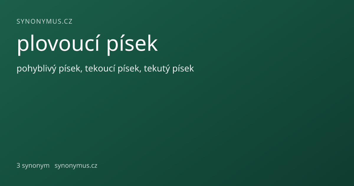 Náhled odkazu: plovoucí písek
