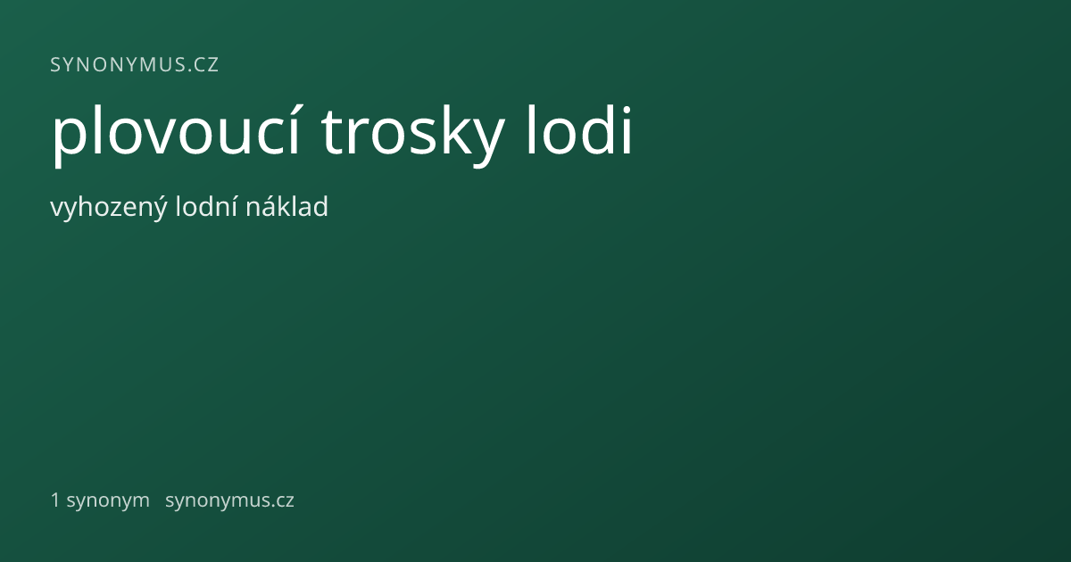 Náhled odkazu: plovoucí trosky lodi