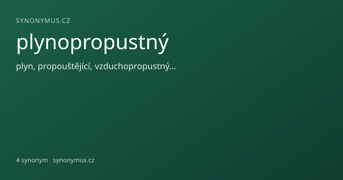 Náhled odkazu: plynopropustný