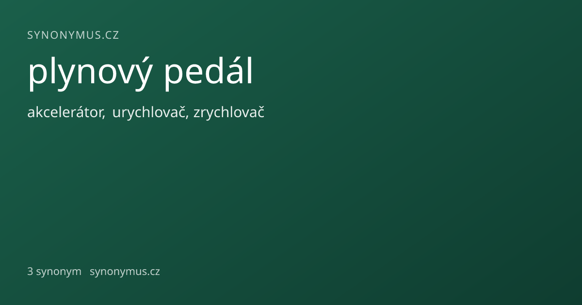Náhled odkazu: plynový pedál