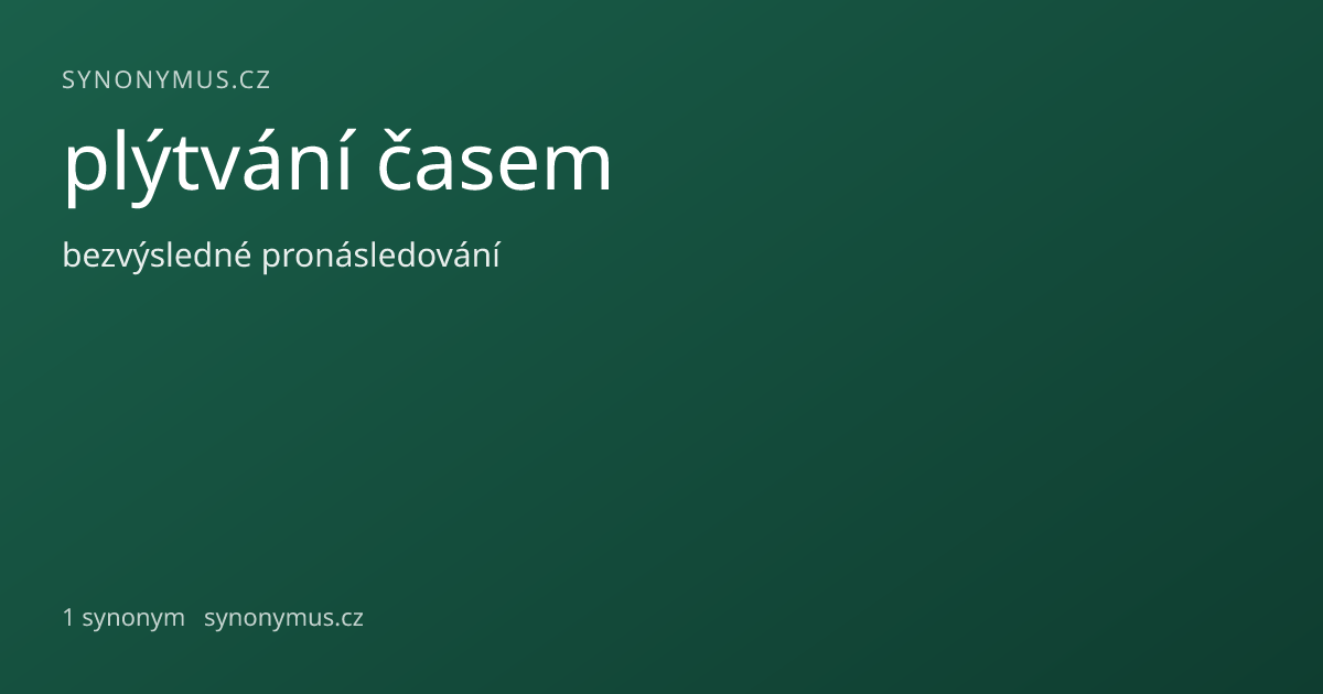 Náhled odkazu: plýtvání časem