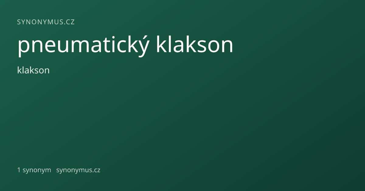 Náhled odkazu: pneumatický klakson