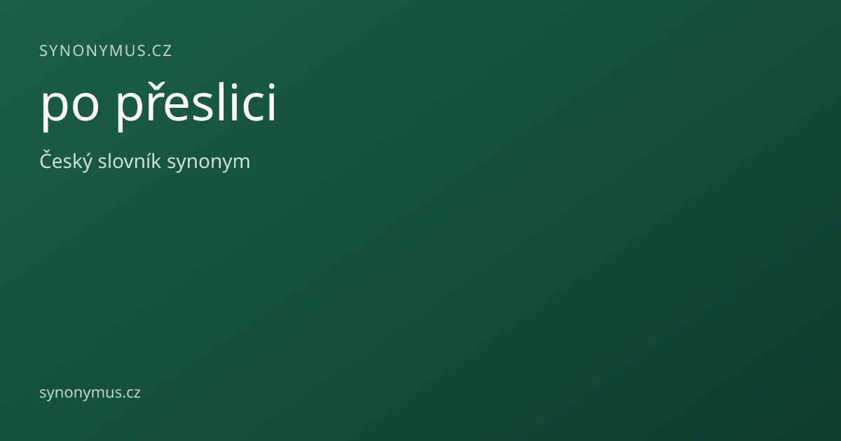 Náhled odkazu: po přeslici