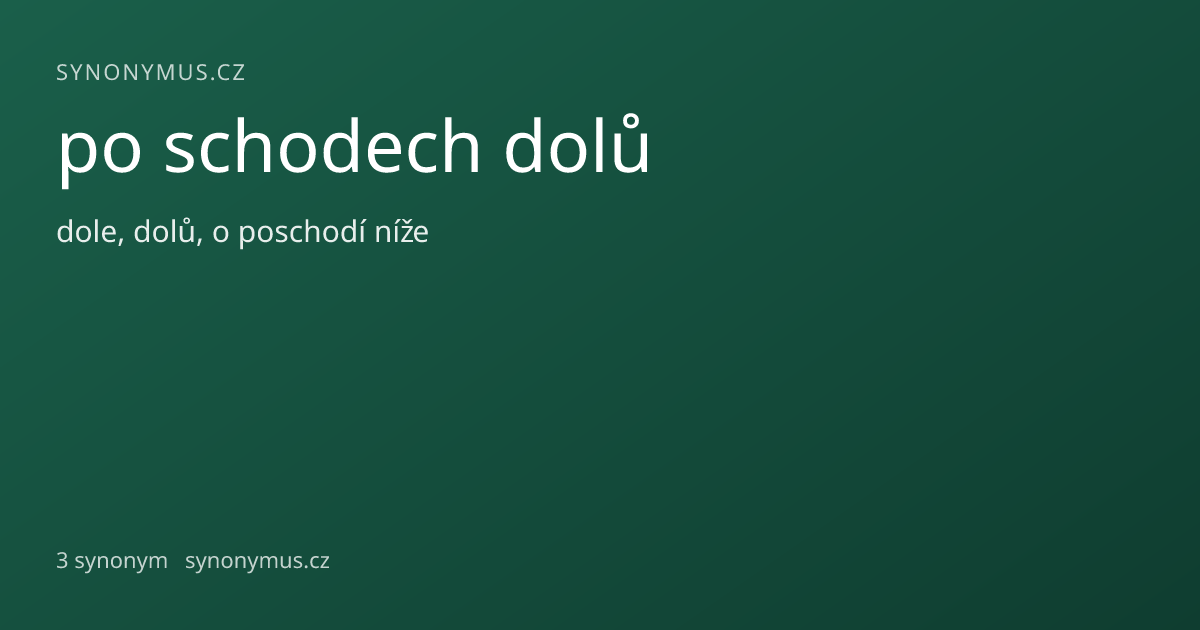 Náhled odkazu: po schodech dolů