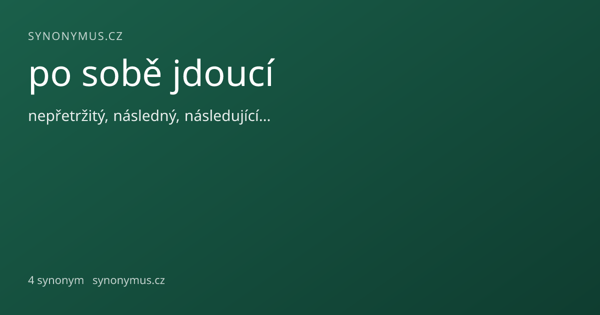 Náhled odkazu: po sobě jdoucí
