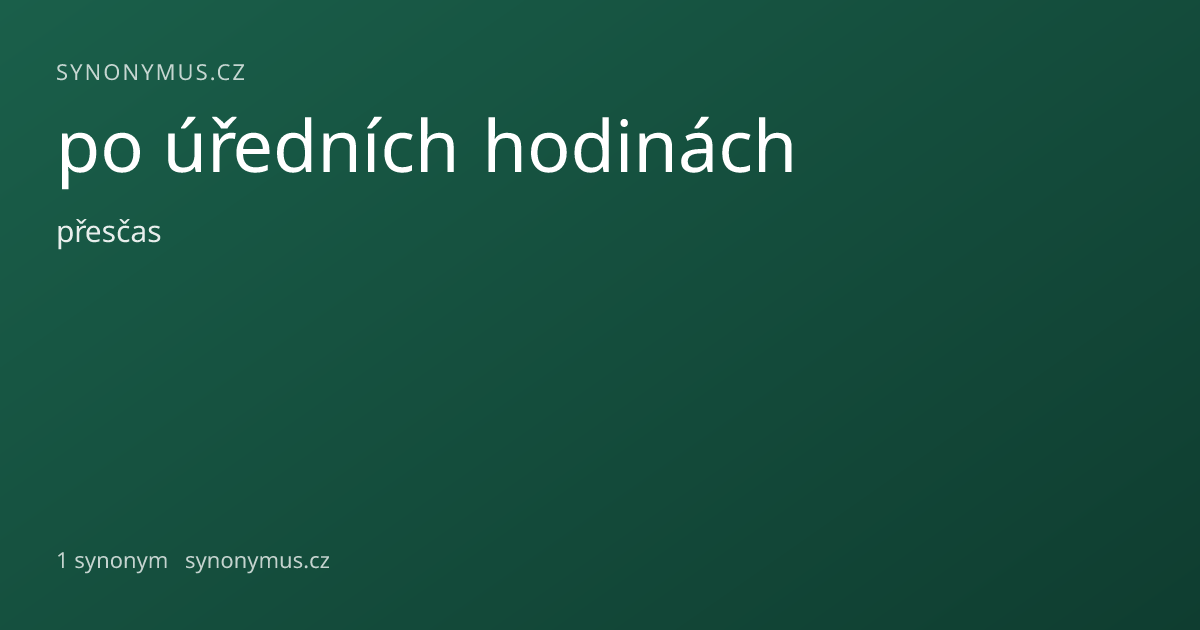 Náhled odkazu: po úředních hodinách