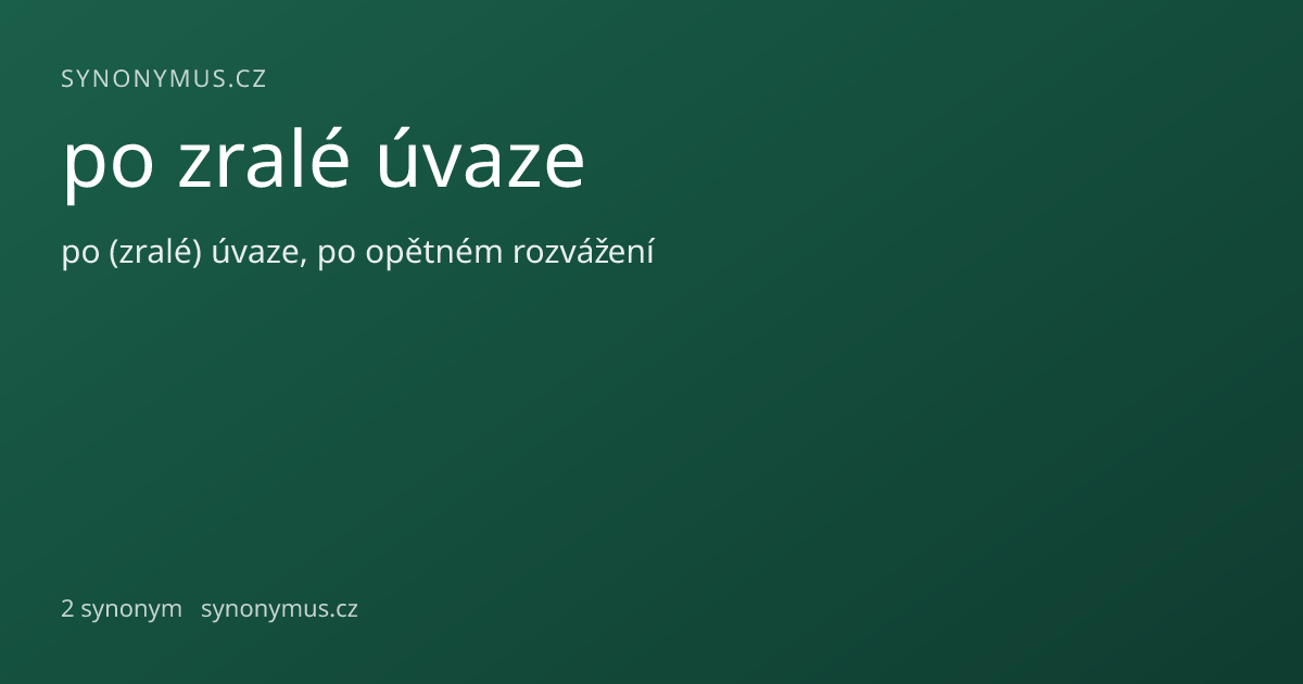 Náhled odkazu: po zralé úvaze