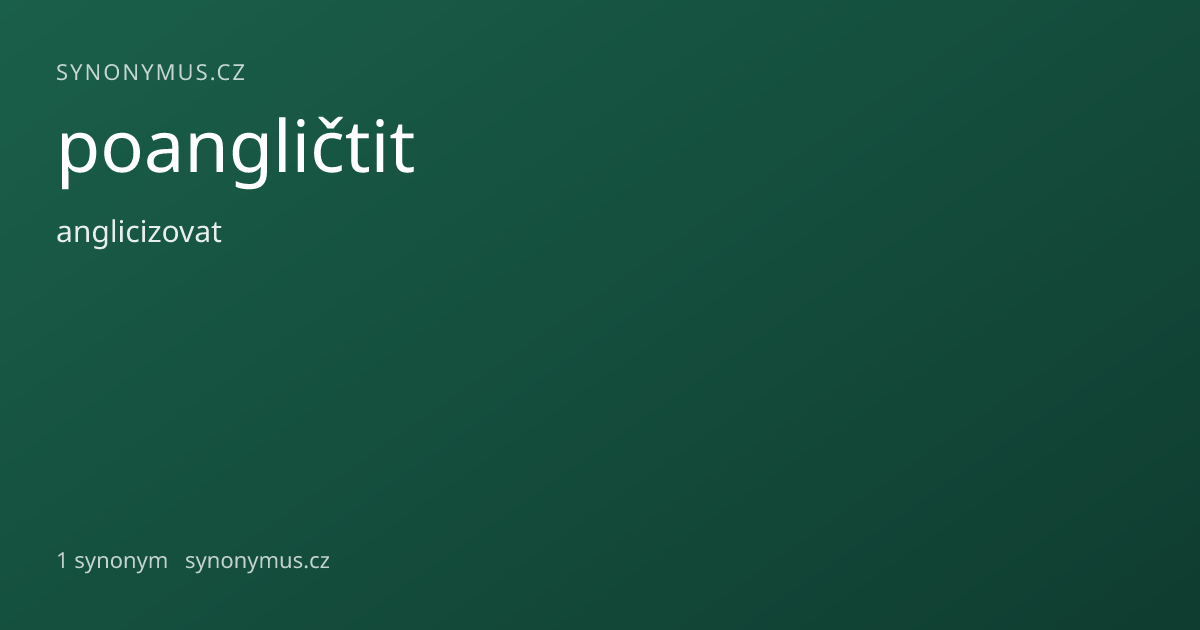 Náhled odkazu: poangličtit