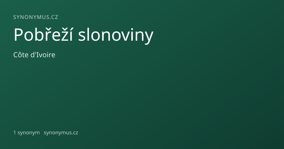Náhled odkazu: Pobřeží slonoviny