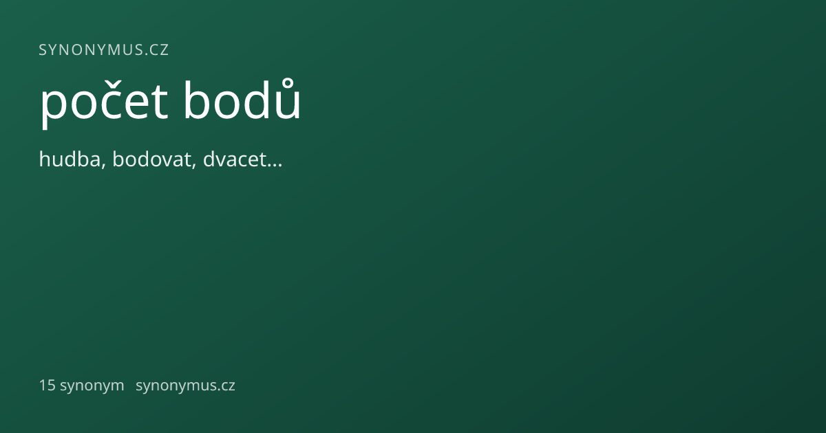 Náhled odkazu: počet bodů