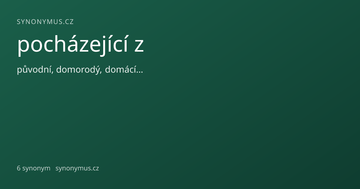 Náhled odkazu: pocházející z