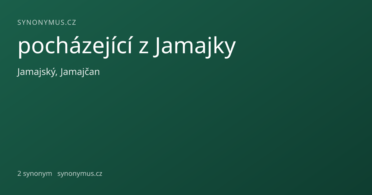 Náhled odkazu: pocházející z Jamajky