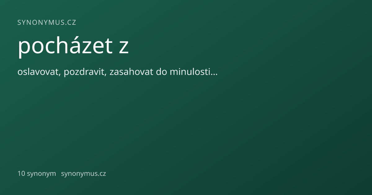 Náhled odkazu: pocházet z