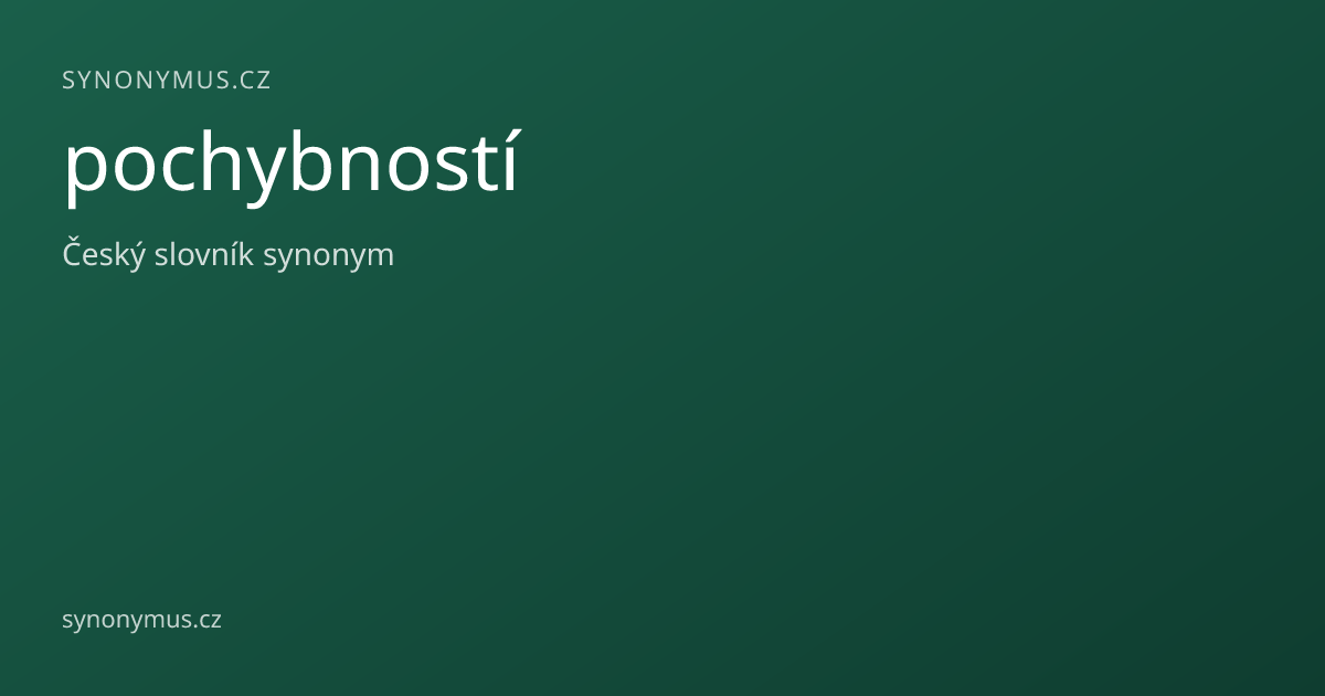 Náhled odkazu: pochybností