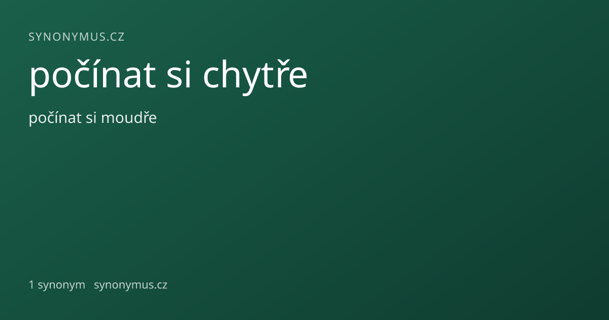 Náhled odkazu: počínat si chytře