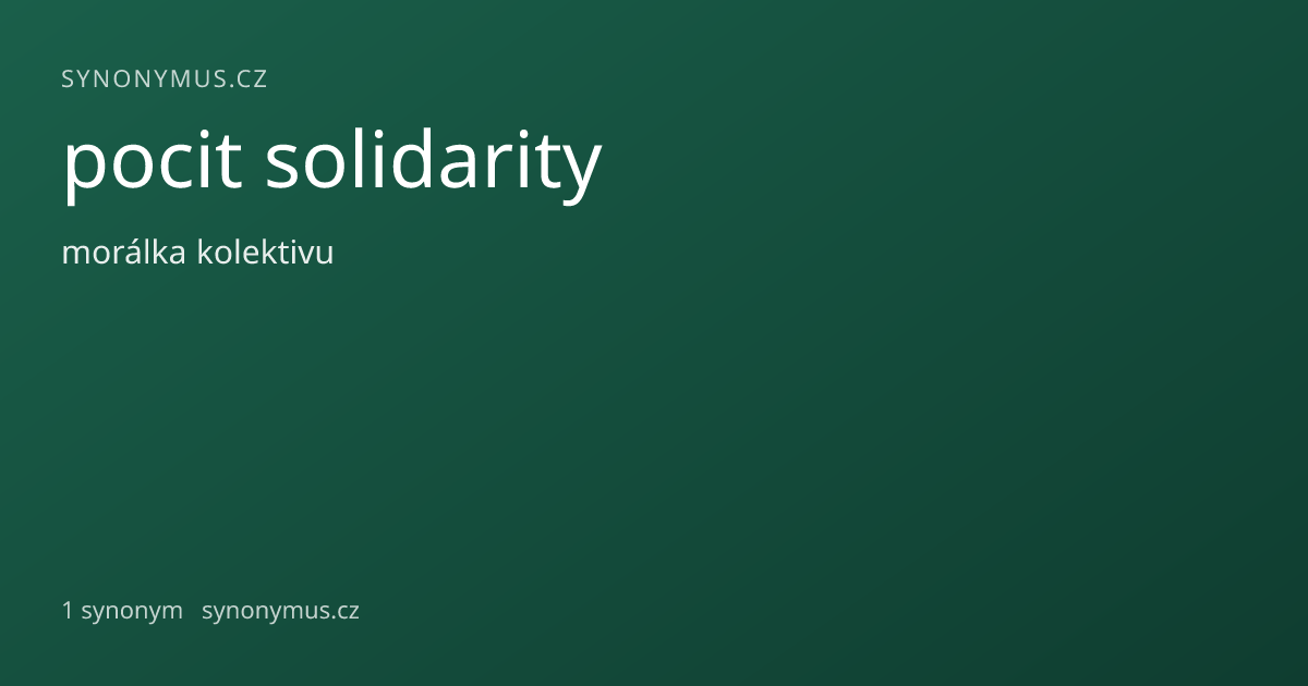 Náhled odkazu: pocit solidarity