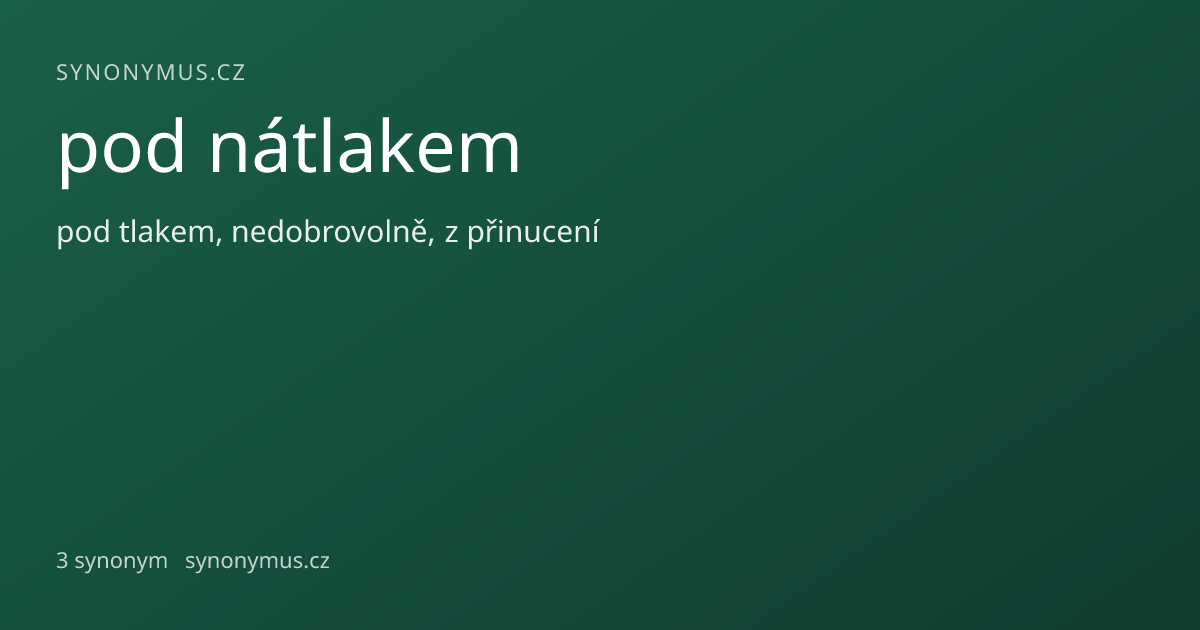 Náhled odkazu: pod nátlakem