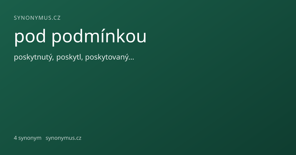 Náhled odkazu: pod podmínkou