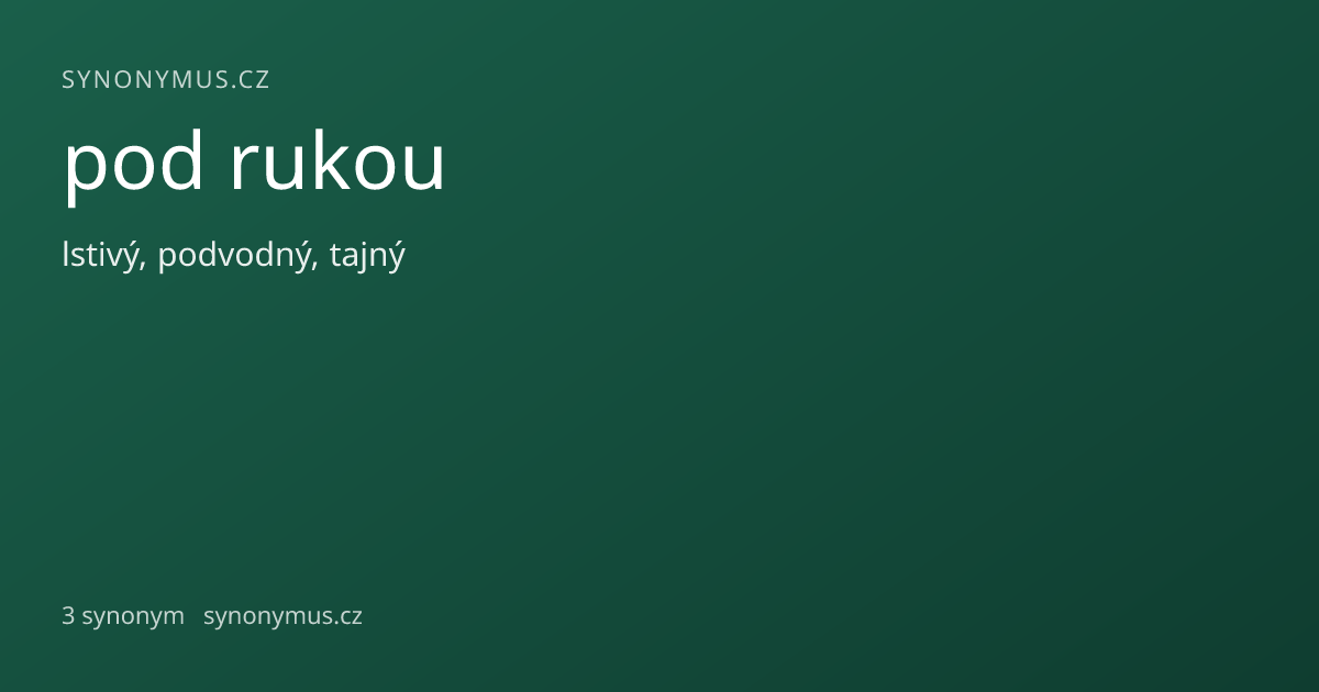 Náhled odkazu: pod rukou