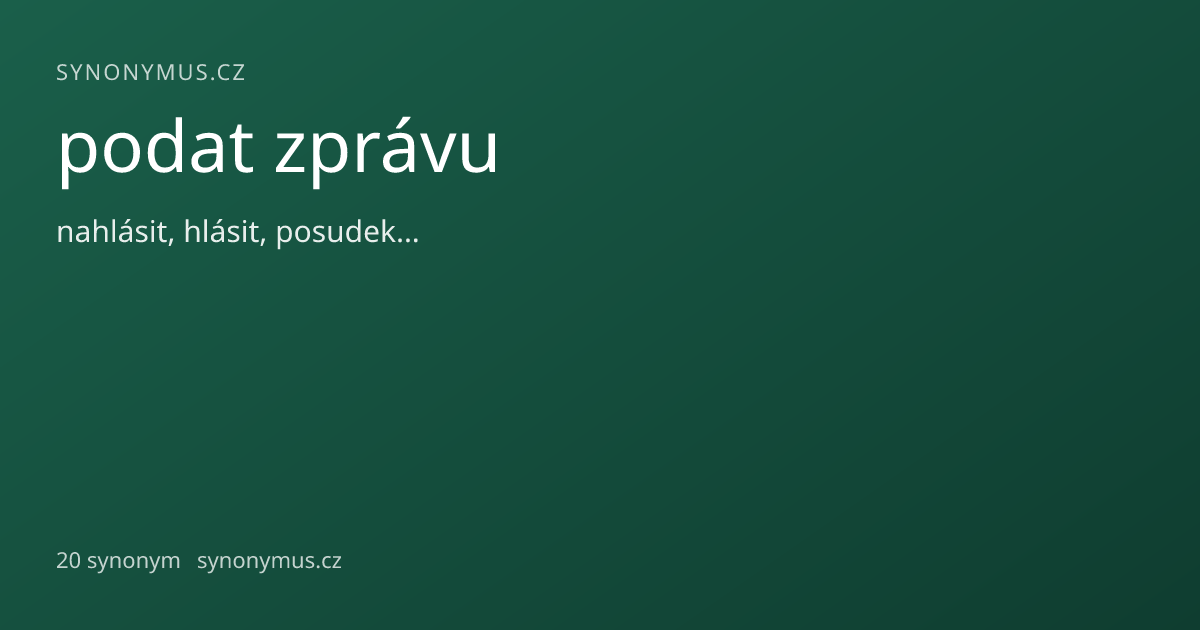 Náhled odkazu: podat zprávu