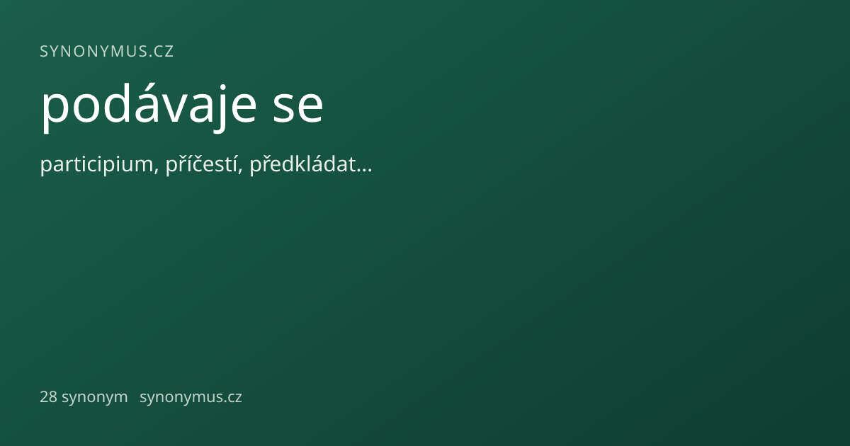 Náhled odkazu: podávaje se
