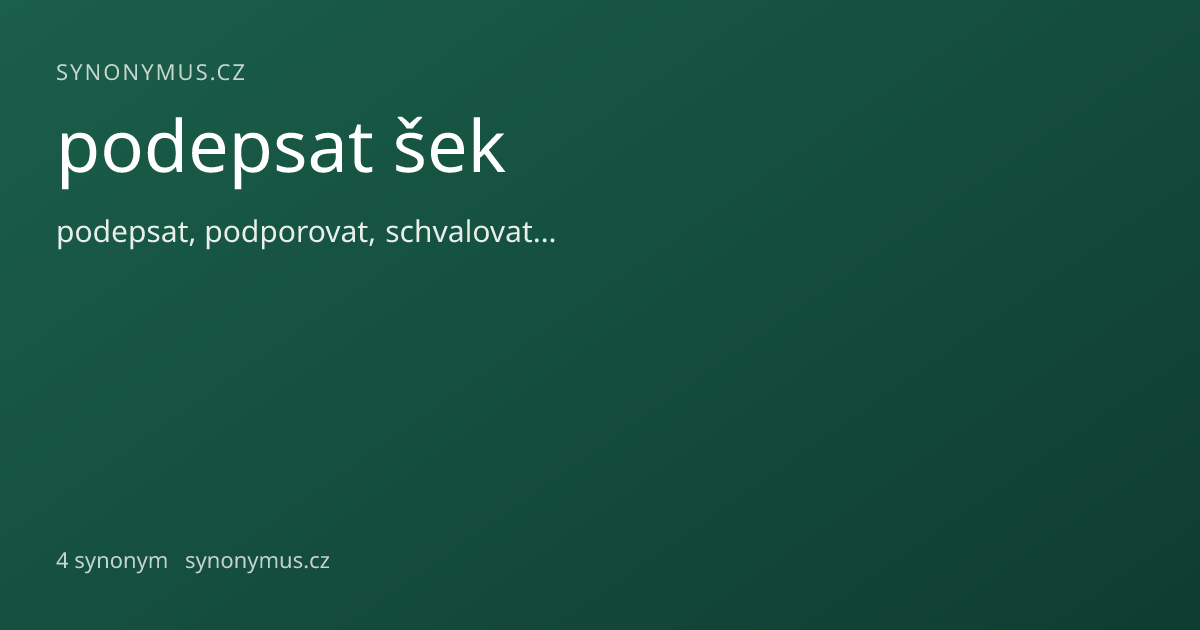 Náhled odkazu: podepsat šek
