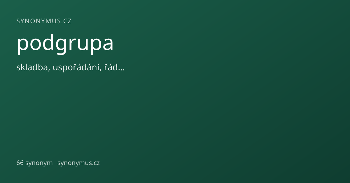 Náhled odkazu: podgrupa